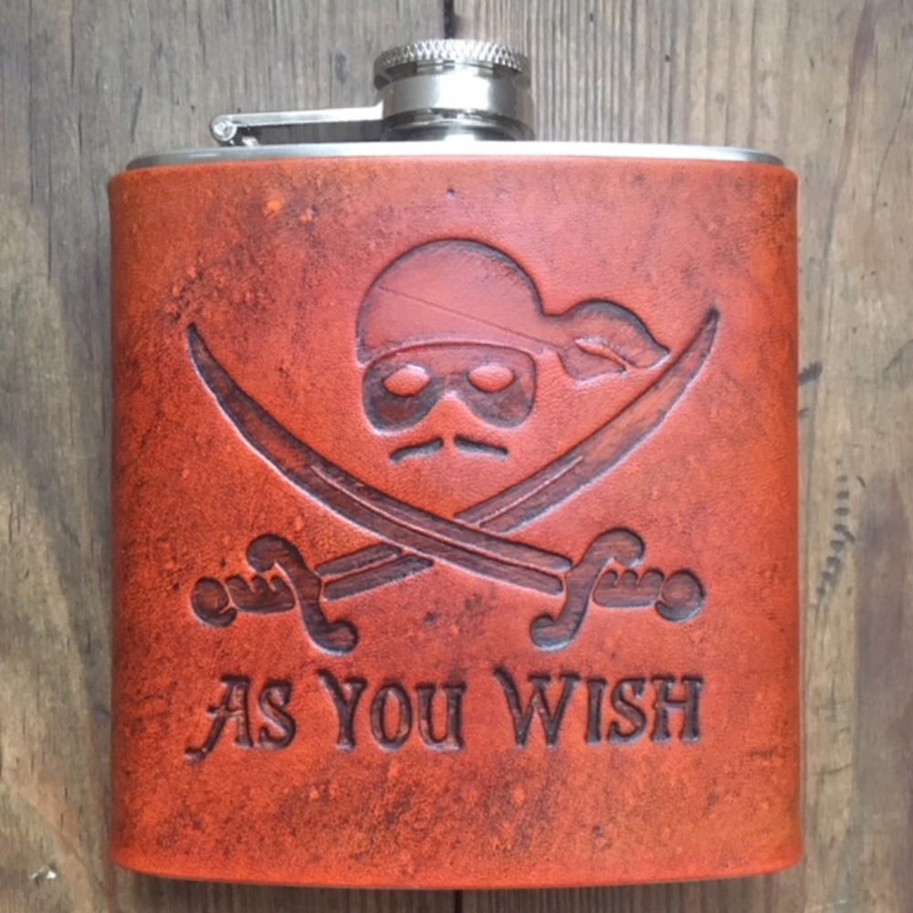 NEW Princess Bride As You Wish Leather Flask 6 oz